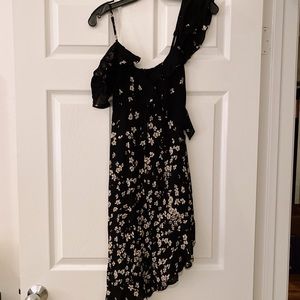 Reformation floral asymmetrical dress size 0